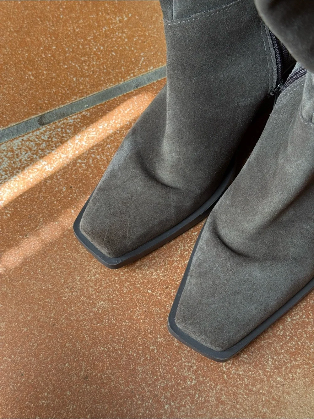 vince camuto dark brown slouchy suede boots